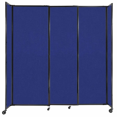 Versare StraightWall Sliding Portable Partition 7'2" x 7'6" Royal Blue Fabric 1490305